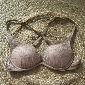 Lace Beige VS Plunge Women's Intimate Bra